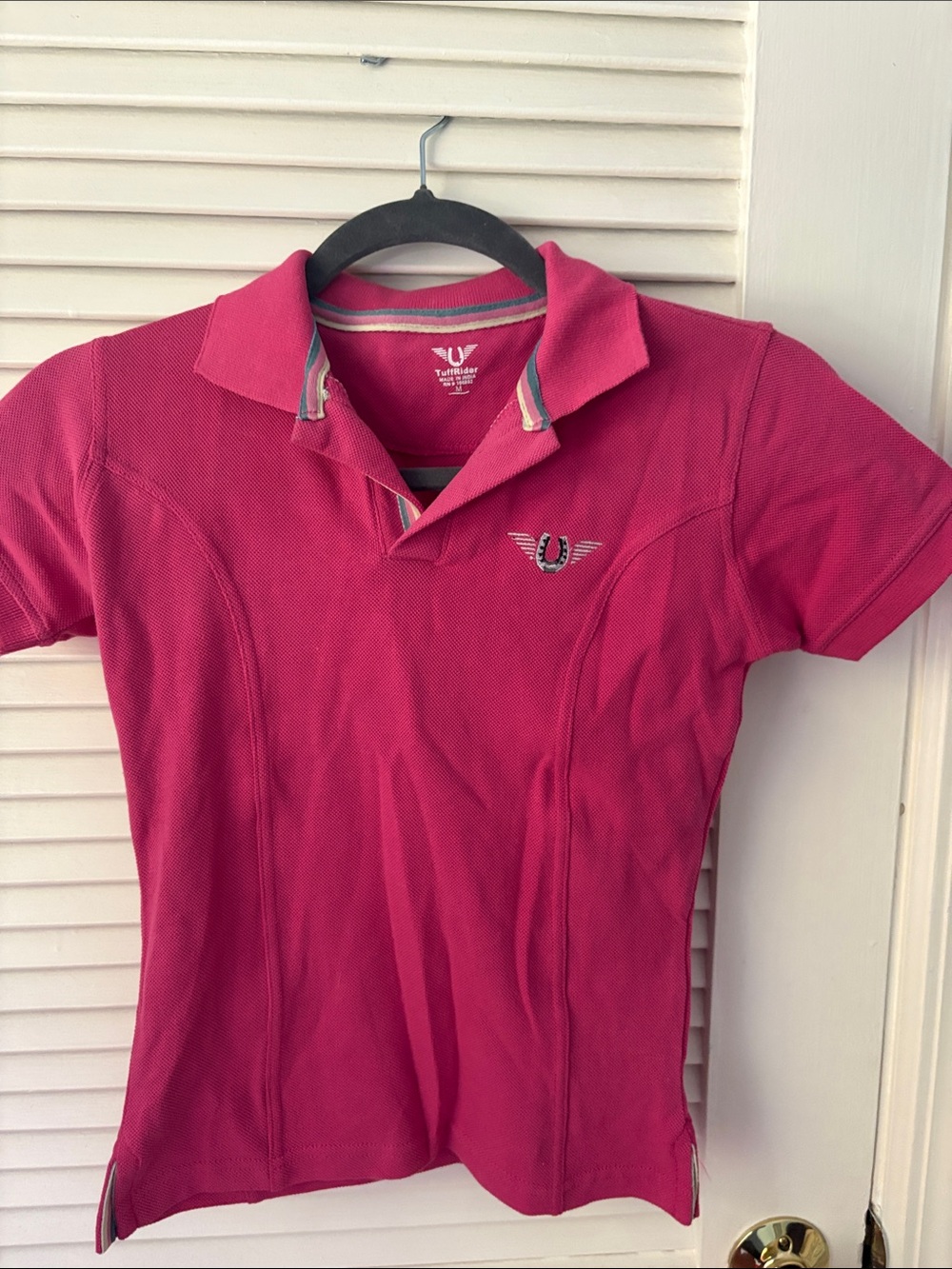 True Rider kids Short Sleeve Polo in Fuchsia Pink